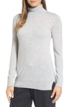 Women's Nordstrom Signature Turtleneck Cashmere Sweater - Grey