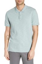 Men's Vince Slub Fit Polo Shirt, Size Large - Blue