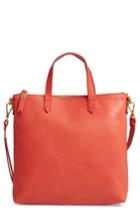 Madewell The Transport Leather Crossbody - Red