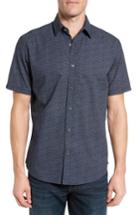 Men's James Campbell Lorenzo Regular Fit Short Sleeve Sport Shirt - Blue