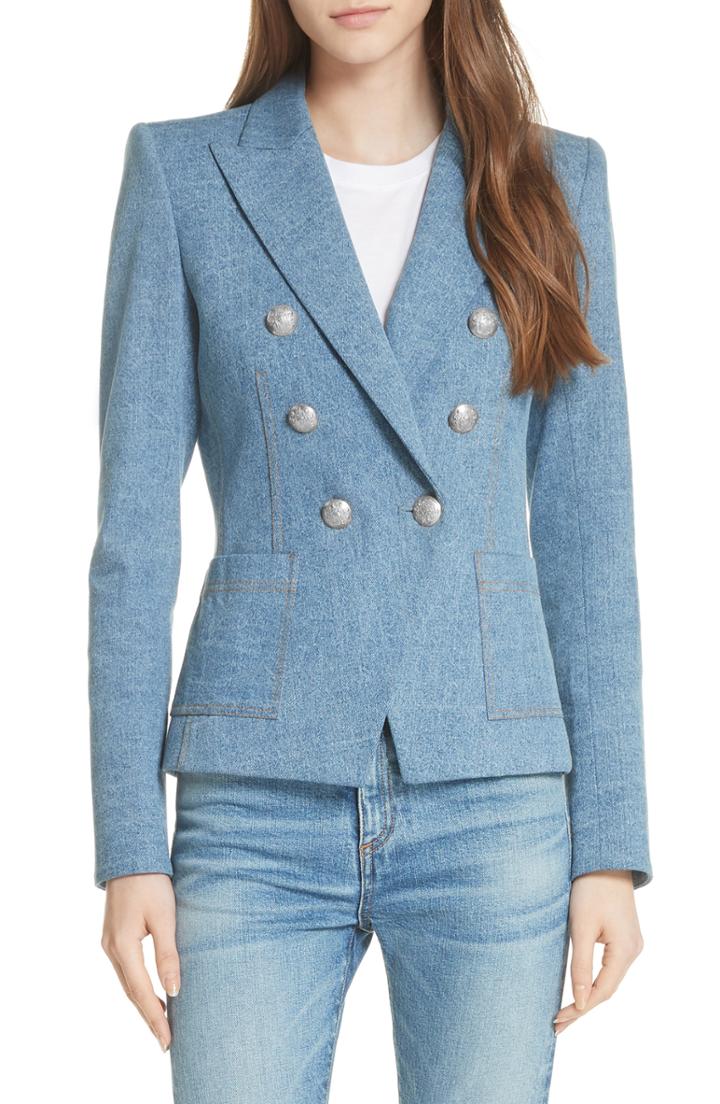 Women's Veronica Beard Caden Denim Dickey Jacket