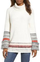 Women's Caslon Border Stripe Sweater - Beige