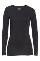 Women's Majestic Filatures Crewneck Top - Black