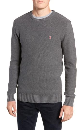 Men's Knowledgecotton Apparel Owl Textured Sweater - Grey