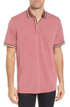 Men's Ted Baker London Chumm Trim Fit Birdseye Polo (m) - Pink