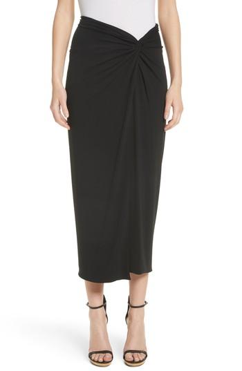 Women's Michael Kors Sarong Midi Skirt - Black
