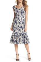 Women's Gal Meets Glam Collection Floral Embroidered Midi Dress - Blue