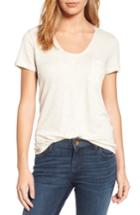 Petite Women's Caslon Rounded V-neck Tee P - Beige