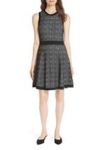 Women's Kate Spade New York Mod Plaid Sleeveless Sweater Dress, Size - Black