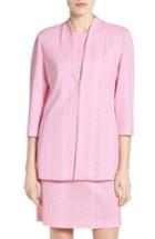 Women's Ming Wang Texture Knit Mandarin Collar Jacket
