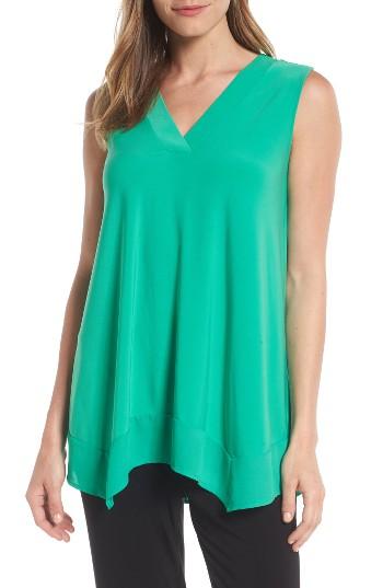 Women's Chaus Woven Hem A-line Top - Green