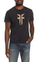 Men's Frye Double-f Logo Acid Wash T-shirt - Black