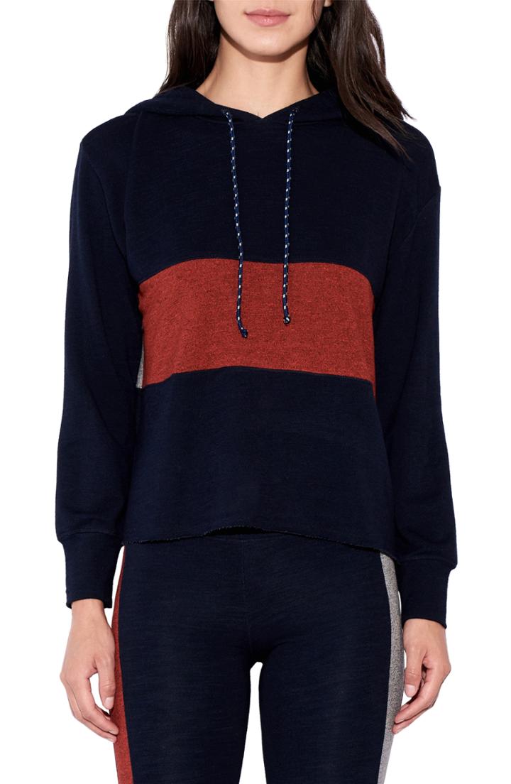 Women's Sundry Colorblock Hoodie - Blue