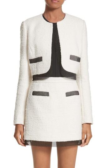 Women's Alexander Wang Chain Mail Trim Crop Jacket