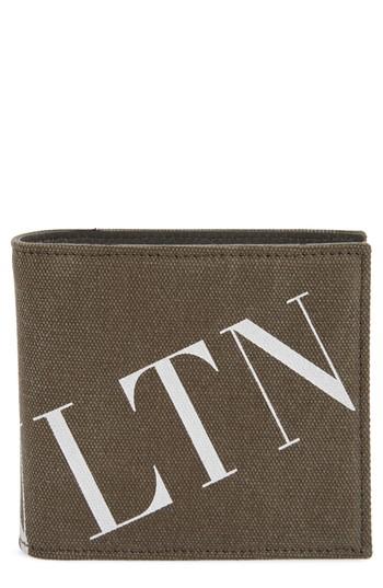 Men's Valentino Garavani Military Canvas Wallet - Green