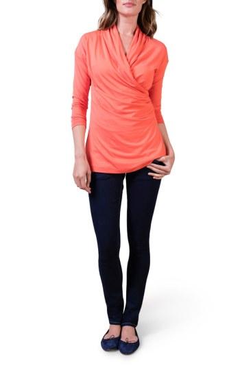 Women's Isabella Oliver 'avebury' Maternity/nursing Top - Orange