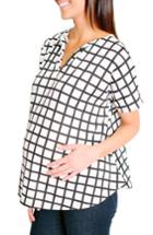 Women's Nom Maternity Gigi Ponte Maternity Top - Black