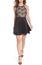 Women's Love, Nicki Lace Fit & Flare Dress - Black