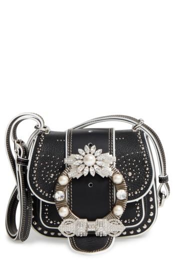 Miu Miu Dahlia Leather Shoulder Bag - Ivory