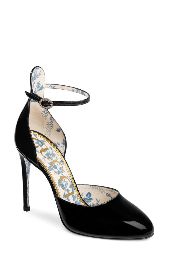 Women's Gucci Ankle Strap Pump Us / 38eu - Black