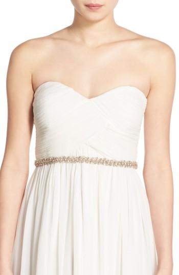 Women's Camilla Christine Narrow Jeweled Belt, Size - Blush