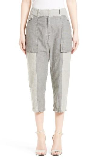 Women's Victor Alfaro Chambray Crop Cargo Pants