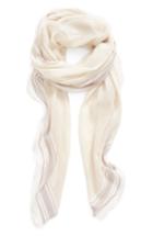 Women's Treasure & Bond Selvedge Border Scarf, Size - Ivory