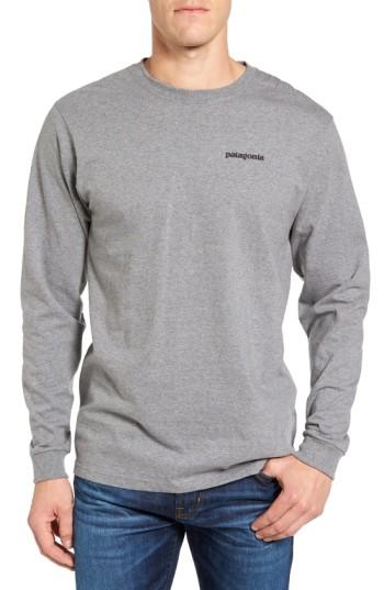 Men's Patagonia P-6 Logo Organic Cotton T-shirt - Grey