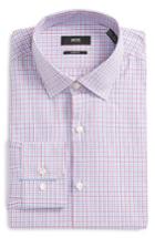 Men's Boss Marley Sharp Fit Check Dress Shirt .5 R - Pink