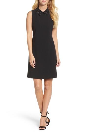 Women's Julia Jordan Jeweled Collar A-line Dress