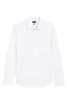 Men's Good Man Brand Trim Fit Geometric Sport Shirt - White