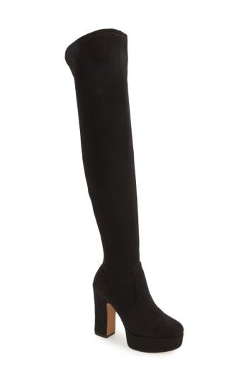 Women's Avec Les Filles Linnea Over The Knee Platform Boot M - Black