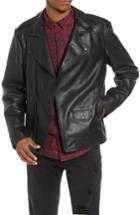 Men's The Rail Faux Leather Moto Jacket - Black