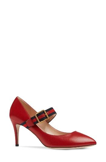 Women's Gucci Sylvie Mary Jane Pump .5us / 35.5eu - Black