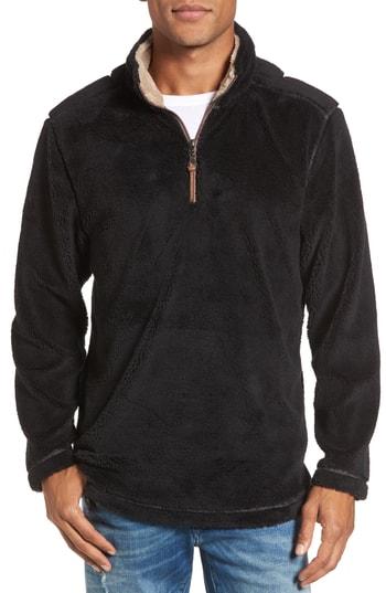 Men's True Grit Quarter Zip Pullover - Black