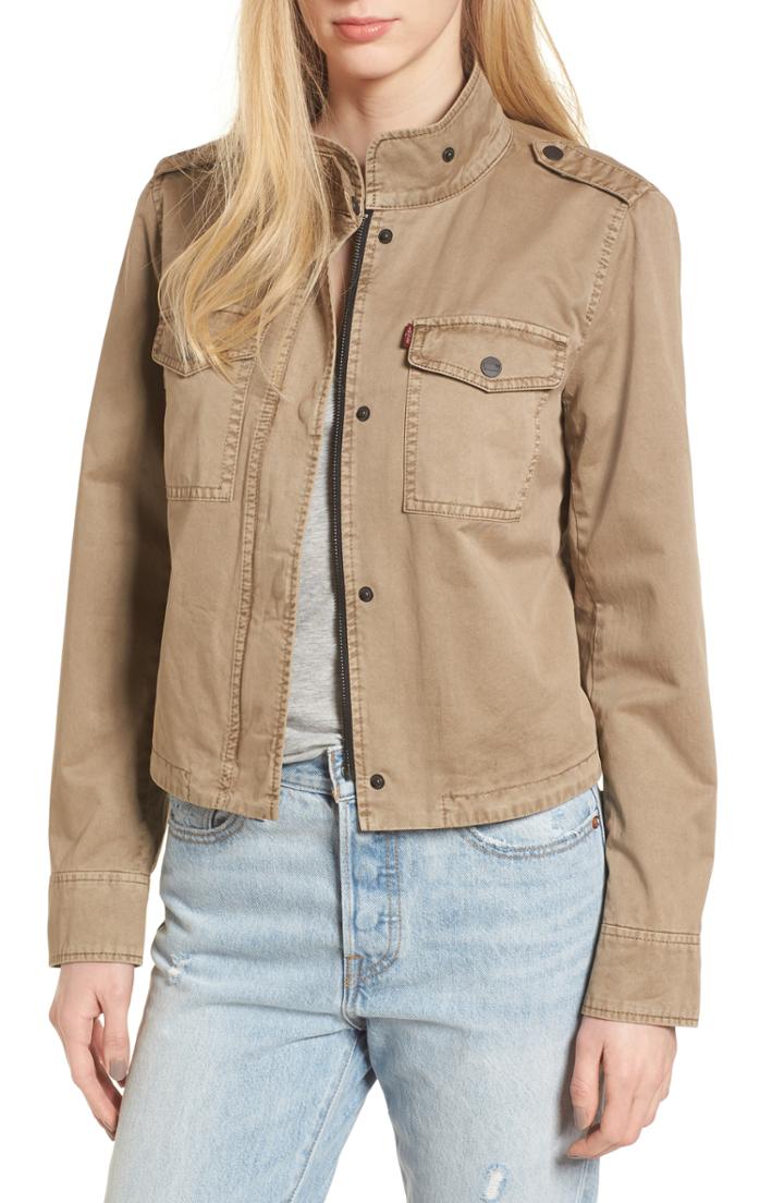 Women's Levi's Crop Military Jacket - Beige