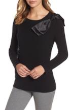 Women's Emerson Rose Bow Shoulder Sweater, Size - Black