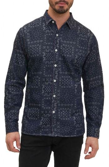 Men's Robert Graham Ajay Tailored Fit Print Sport Shirt