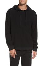 Men's Vince Waffle Knit Pullover Hoodie - Black