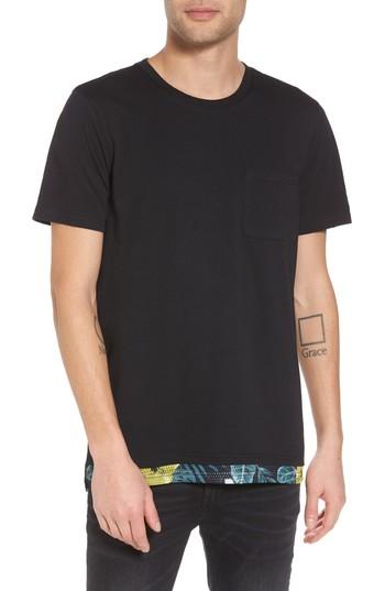 Men's The Rail Contrast Mesh Layered T-shirt - Black