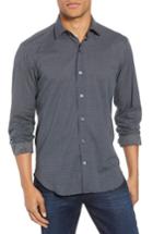 Men's Culturata Trim Fit Hatch Print Sport Shirt - Grey