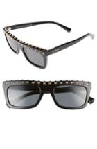 Women's Valentino Rockstud 51mm Rectangular Sunglasses -
