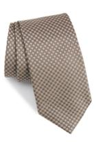 Men's Salvatore Ferragamo Enna Neat Silk Tie, Size - Grey