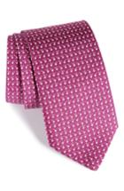 Men's Salvatore Ferragamo Fruit Silk Tie, Size - Purple