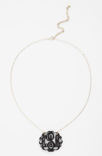 Women's Moon And Lola Medium Oval Personalized Monogram Pendant Necklace (nordstrom Exclusive)