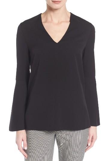 Women's Classiques Entier Stretch Silk Bell Sleeve Blouse
