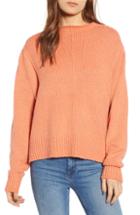 Women's Leith Fuzzy Side Slit Sweater - Coral