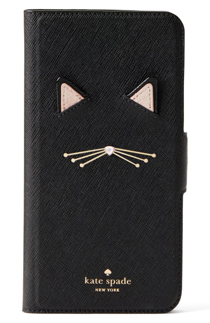 Kate Spade New York Cat Applique Iphone 7/8 & 7/8 Folio Case -
