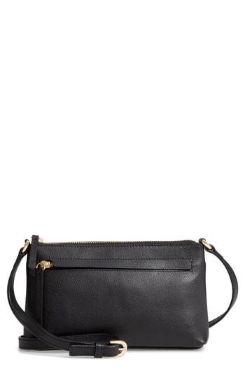 Nordstrom Mya Leather Crossbody Bag - Black