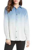 Women's Karen Kane Ombre Chambray Shirt - Blue